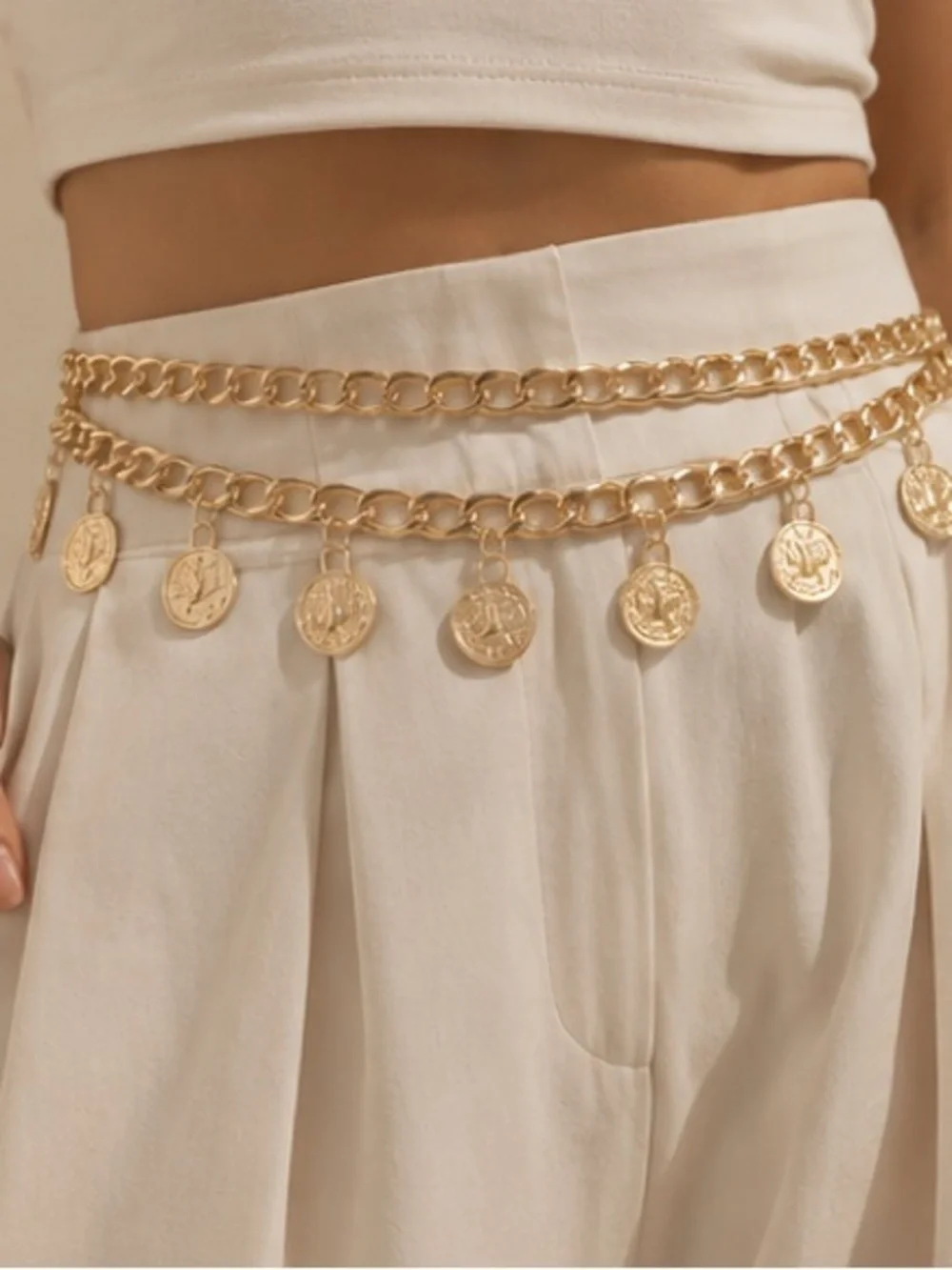 Coastal Luxe  Coin Chain Waist Belt
